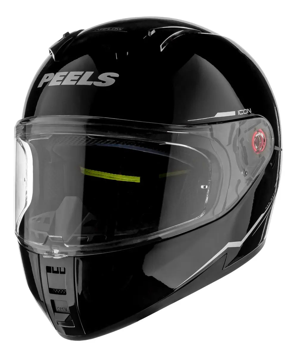 Capacete Peels Icon Pro NKD Preto Brilhante - Vista frontal