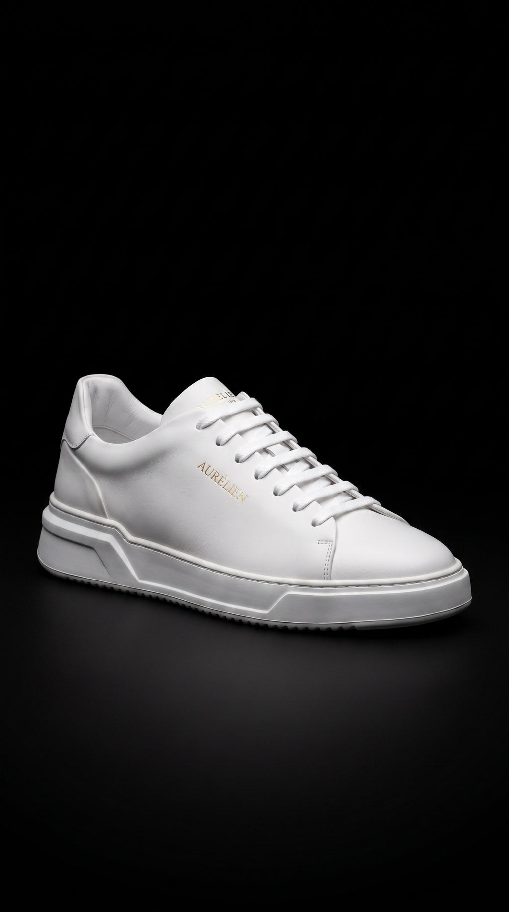 Albus Pure Minimalist | Vista lateral — Tênis de Luxo Branco FORNIQ