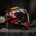Capacete Peels Icon Pro Tokyo Vermelho - Foto premium em suporte de mármore