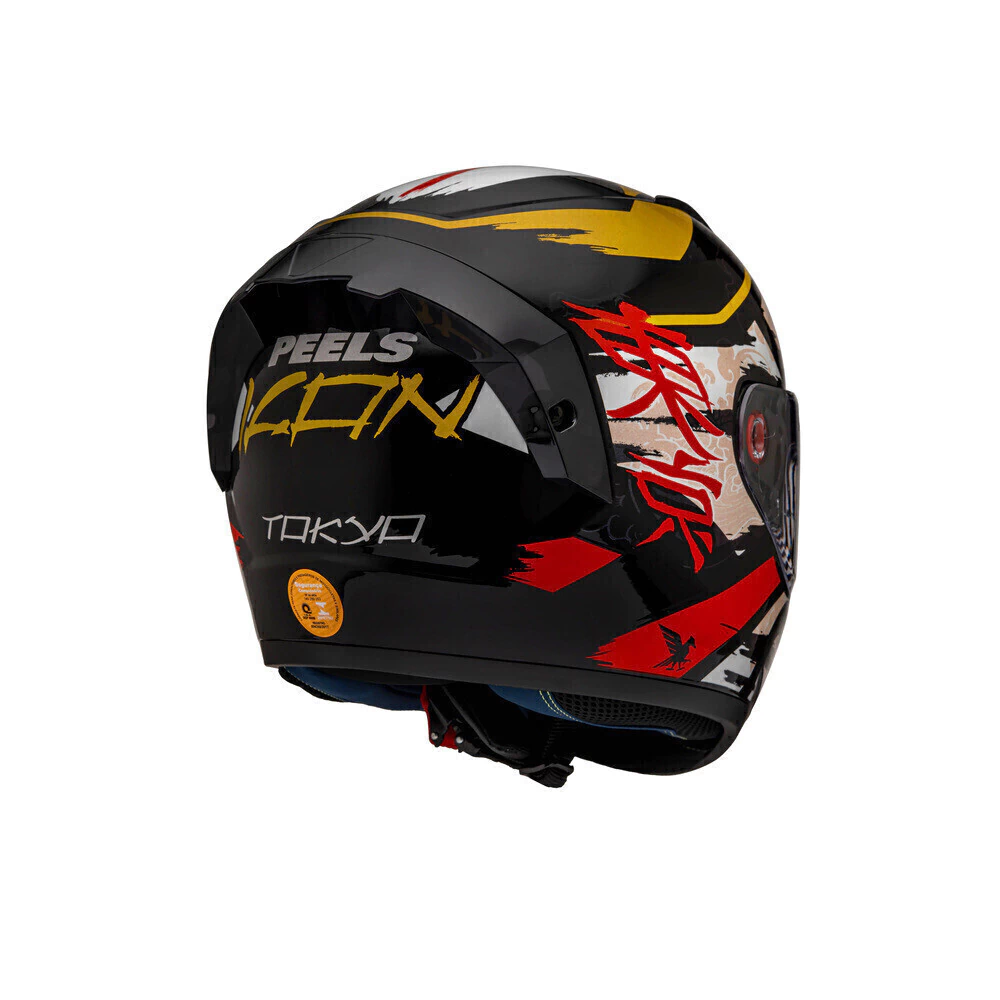 Capacete Peels Icon Pro Tokyo Vermelho - Vista traseira